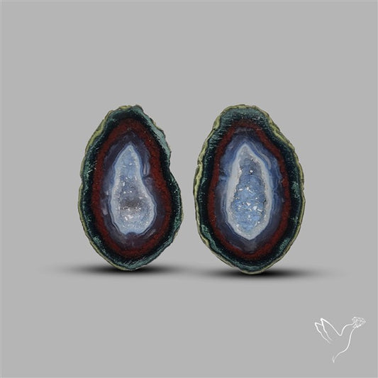 Large Geode Druzy Pair