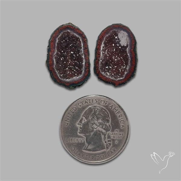 Geode Druzy Pair