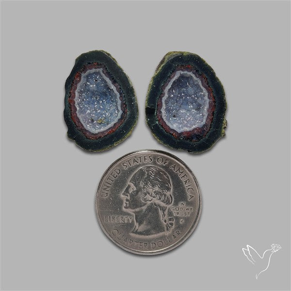 Geode Druzy Pair