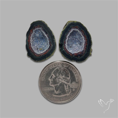 Geode Druzy Pair