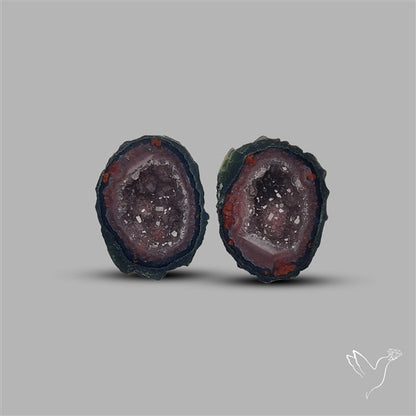 Large Geode Druzy Pair