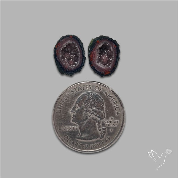 Large Geode Druzy Pair