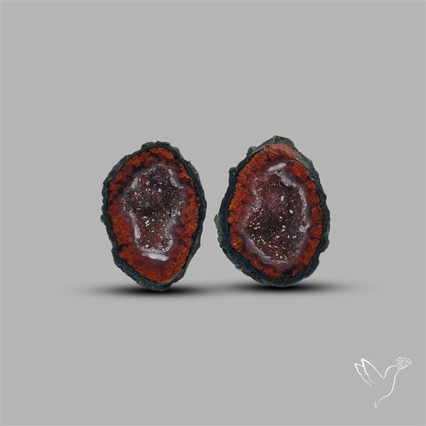 Large Geode Druzy Pair