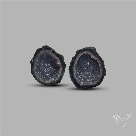 Geode Druzy Pair