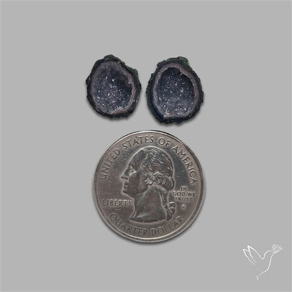 Geode Druzy Pair