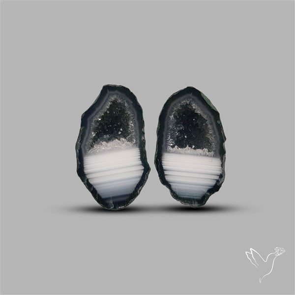 Geode Druzy Pair