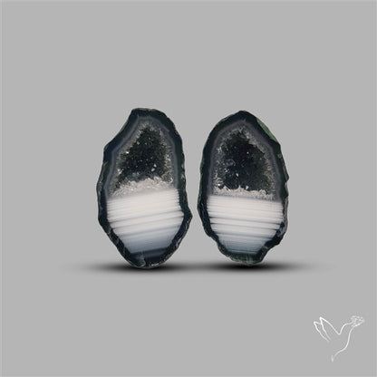 Geode Druzy Pair
