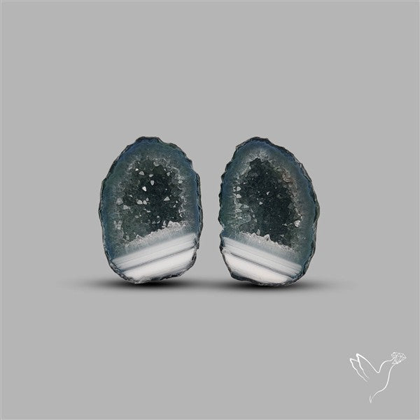 Geode Druzy Pair