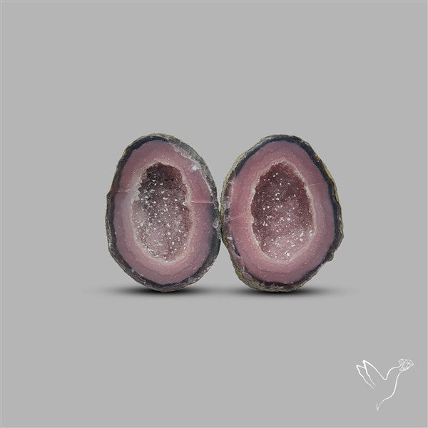 Geode Druzy Pair