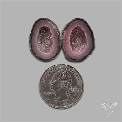 Geode Druzy Pair