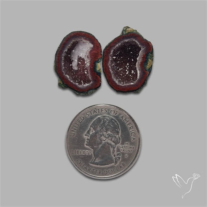Geode Druzy Pair