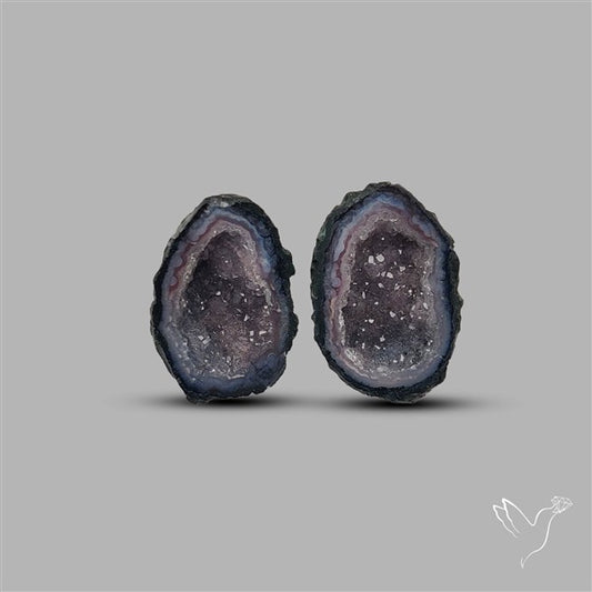 Geode Druzy Pair