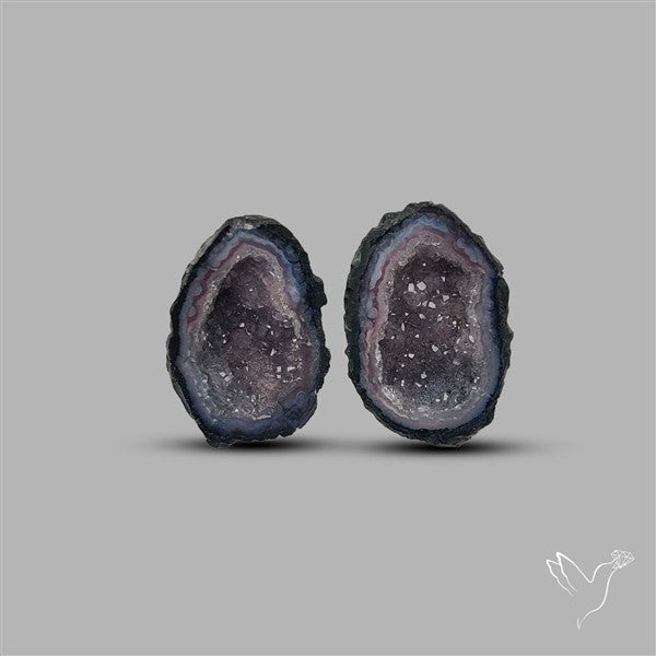 Geode Druzy Pair
