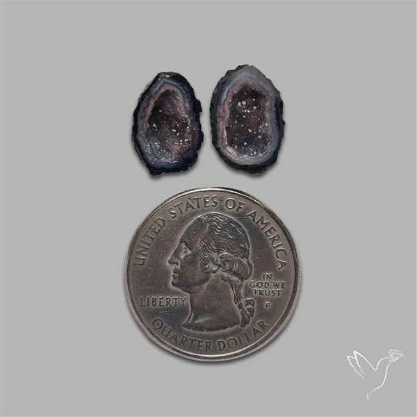 Geode Druzy Pair