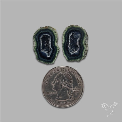 Geode Druzy Pair
