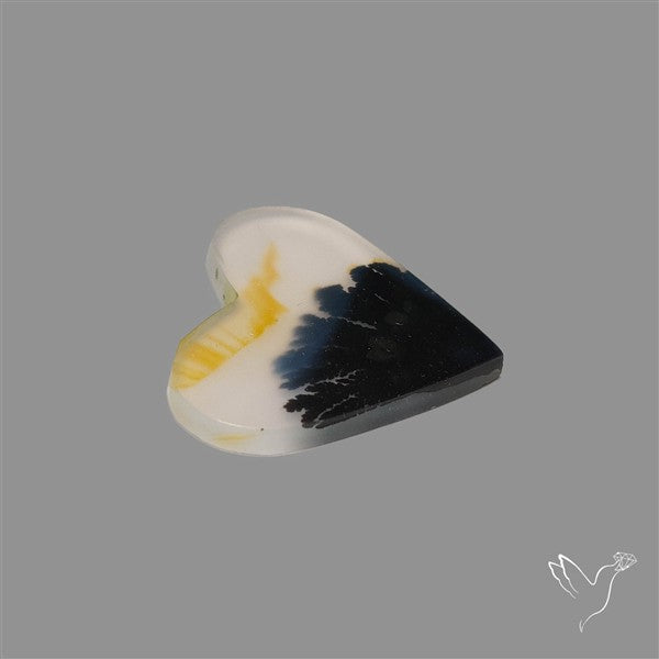 Scenic Agate Heart Cabochon
