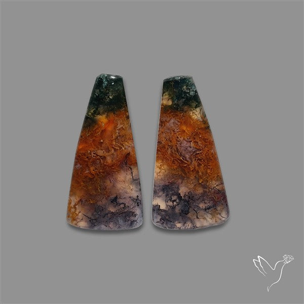 Moss Agate Pair