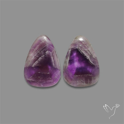 Chevron Amethyst Pair