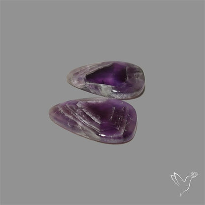 Chevron Amethyst Pair
