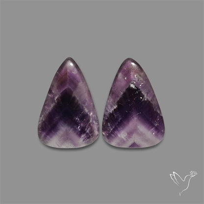 Chevron Amethyst Pair