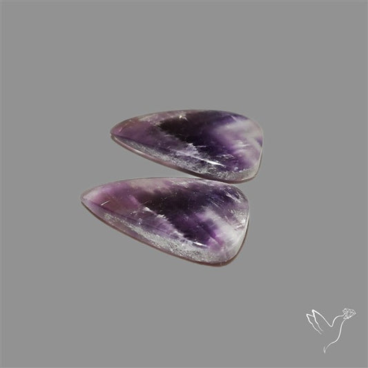 Chevron Amethyst Pair