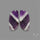 Chevron Amethyst Pair