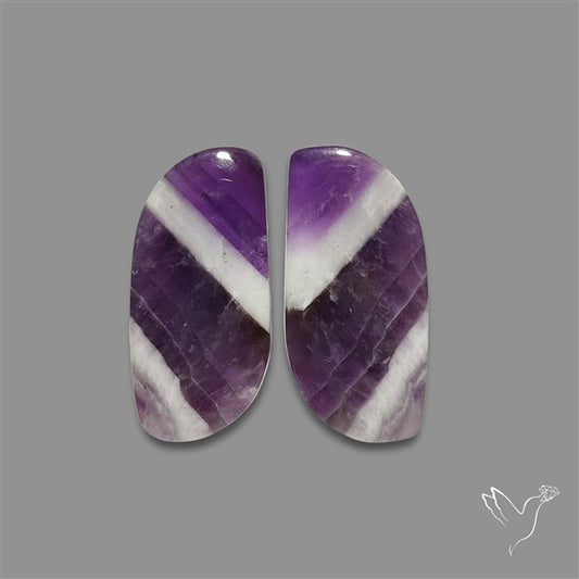 Chevron Amethyst Pair