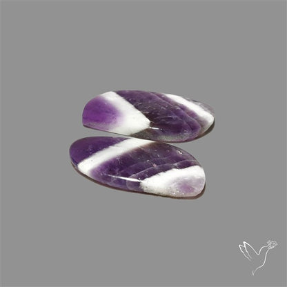 Chevron Amethyst Pair