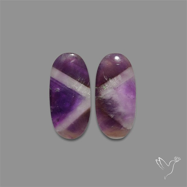 Chevron Amethyst Pair