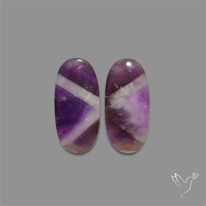 Chevron Amethyst Pair