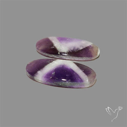 Chevron Amethyst Pair
