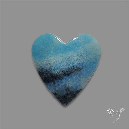Trolleite Quartz Heart Cabochon