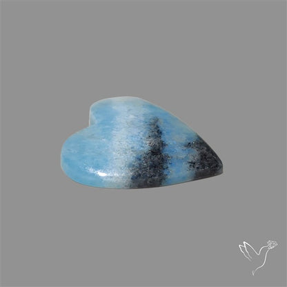 Trolleite Quartz Heart Cabochon