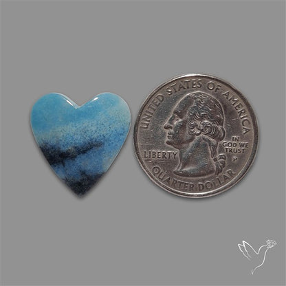 Trolleite Quartz Heart Cabochon