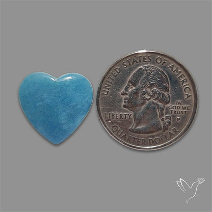 Trolleite Quartz Heart Cabochon