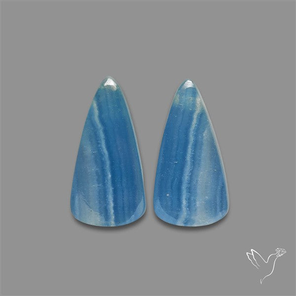 Caribbean Onyx Blue Calcite Pair