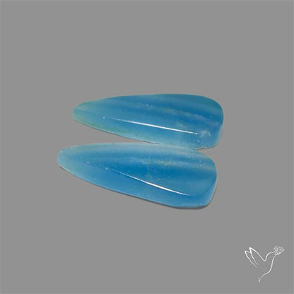 Caribbean Onyx Blue Calcite Pair