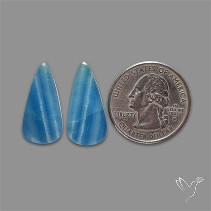 Caribbean Onyx Blue Calcite Pair