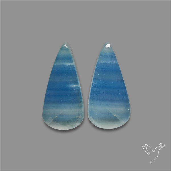 Caribbean Onyx Blue Calcite Pair