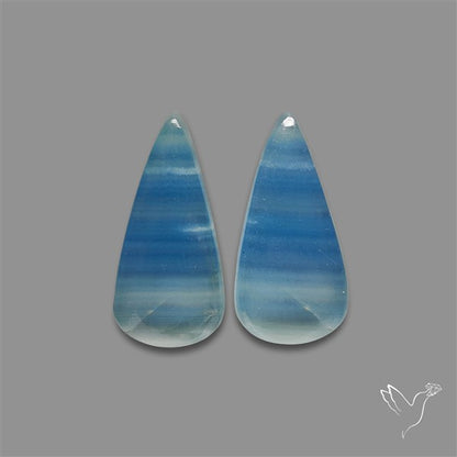 Caribbean Onyx Blue Calcite Pair