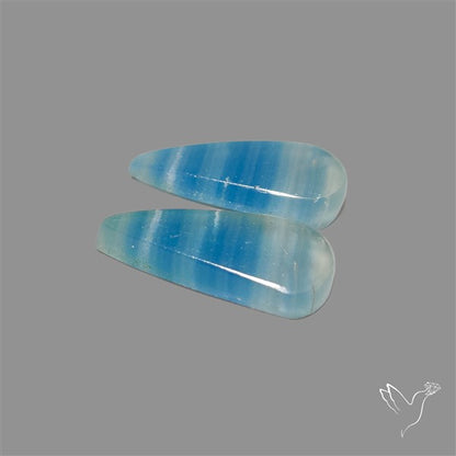 Caribbean Onyx Blue Calcite Pair