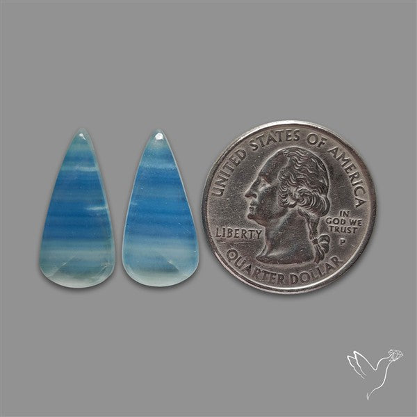 Caribbean Onyx Blue Calcite Pair