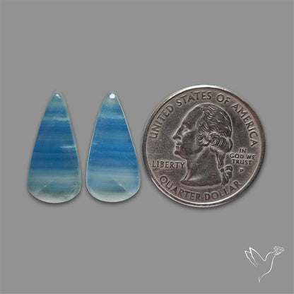Caribbean Onyx Blue Calcite Pair