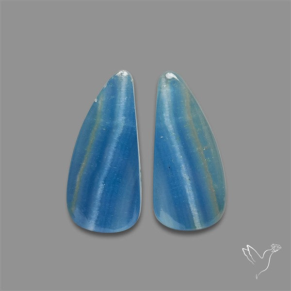 Caribbean Onyx Blue Calcite Pair