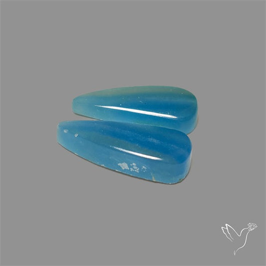 Caribbean Onyx Blue Calcite Pair