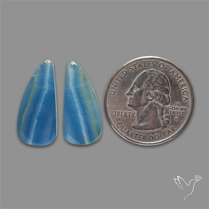Caribbean Onyx Blue Calcite Pair