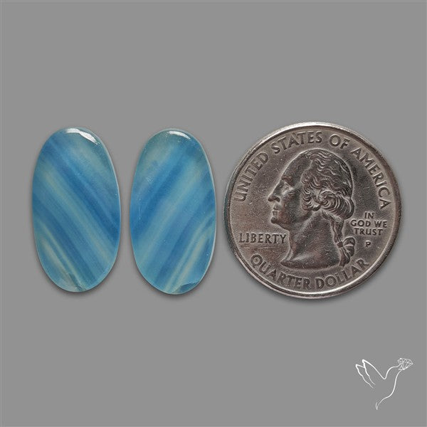 Caribbean Onyx Blue Calcite Pair