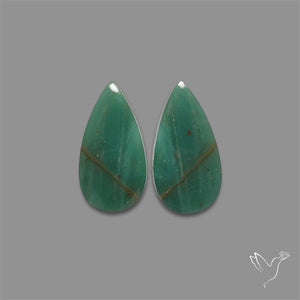 Gary Green Jasper Larsonite Pair