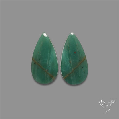 Gary Green Jasper Larsonite Pair