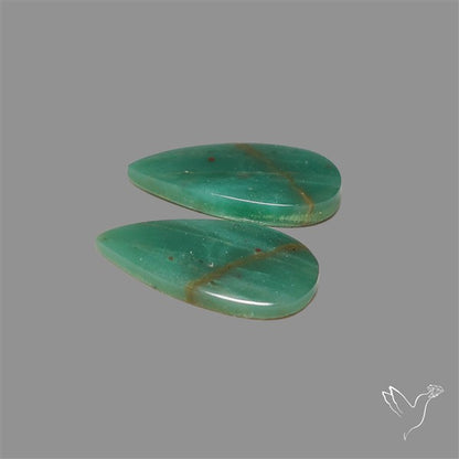 Gary Green Jasper Larsonite Pair
